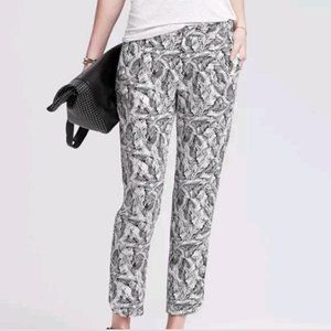 Banana Leaf Print Banana Republic Drapey Ankle Pan